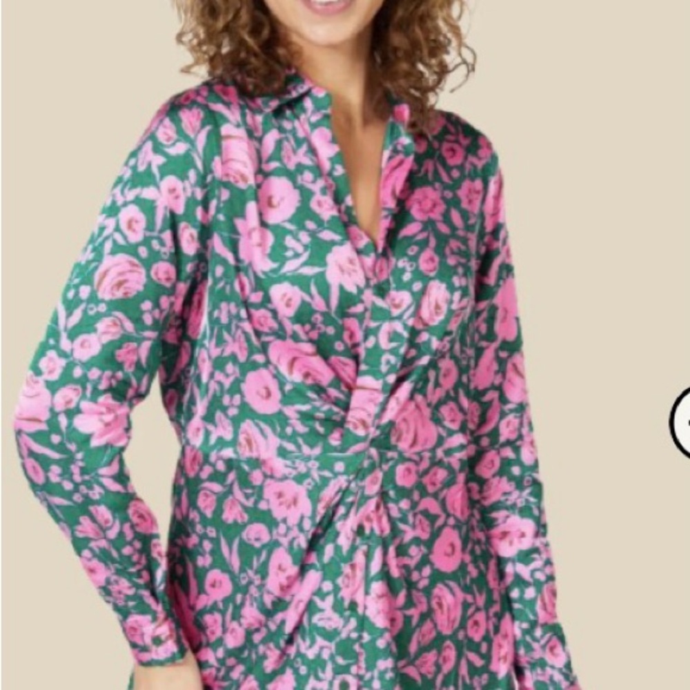 ESQUALO Green and Pink Floral Dress - Picture 6 of 8